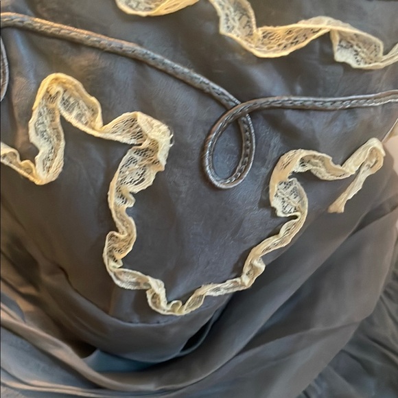 Betsey Johnson Strapless Gray Dress with Cream Detailing - Picture 4 of 8